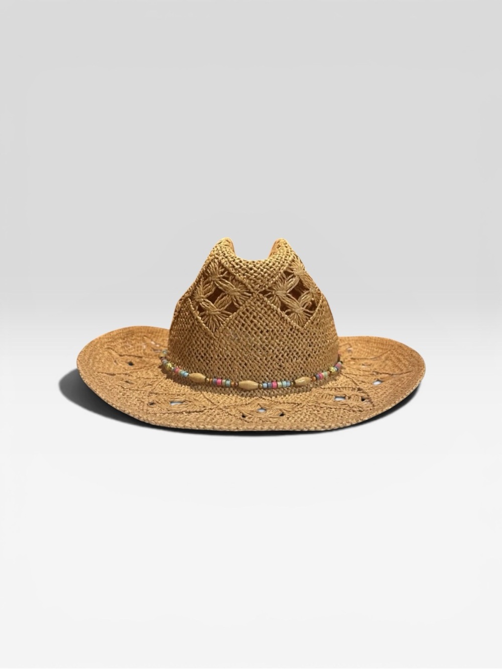 Cappella Straworld, Women's Straw Hat. Bead Band Coastal Multicol. 21.5 To 22.5R